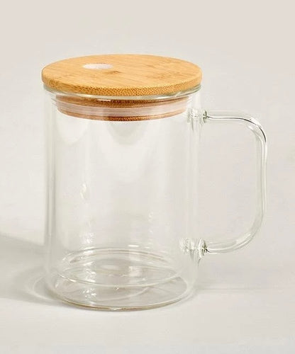 Glass Snow Globe Cup with Handle