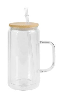 Glass Snow Globe Cup with Handle