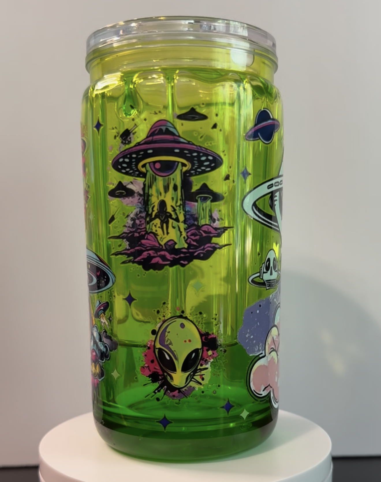 16oz Acrylic Snow Globe Cup