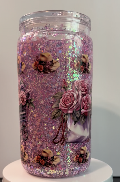 16oz Acrylic Snow Globe Cup