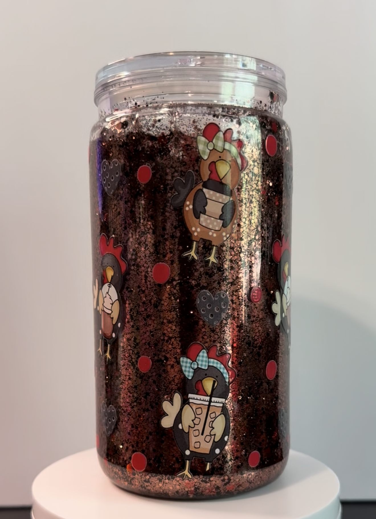 16oz Acrylic Snow Globe Cup