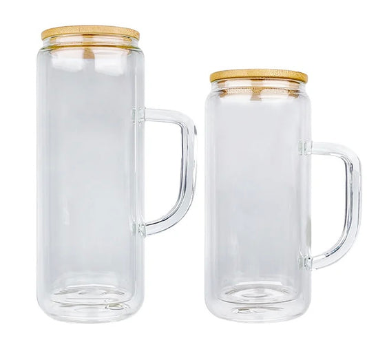 Glass Snow Globe Cup with Handle