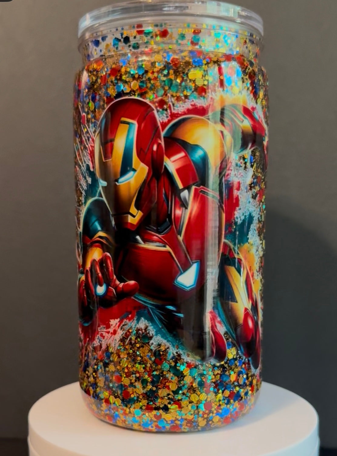 16oz Acrylic Snow Globe Cup