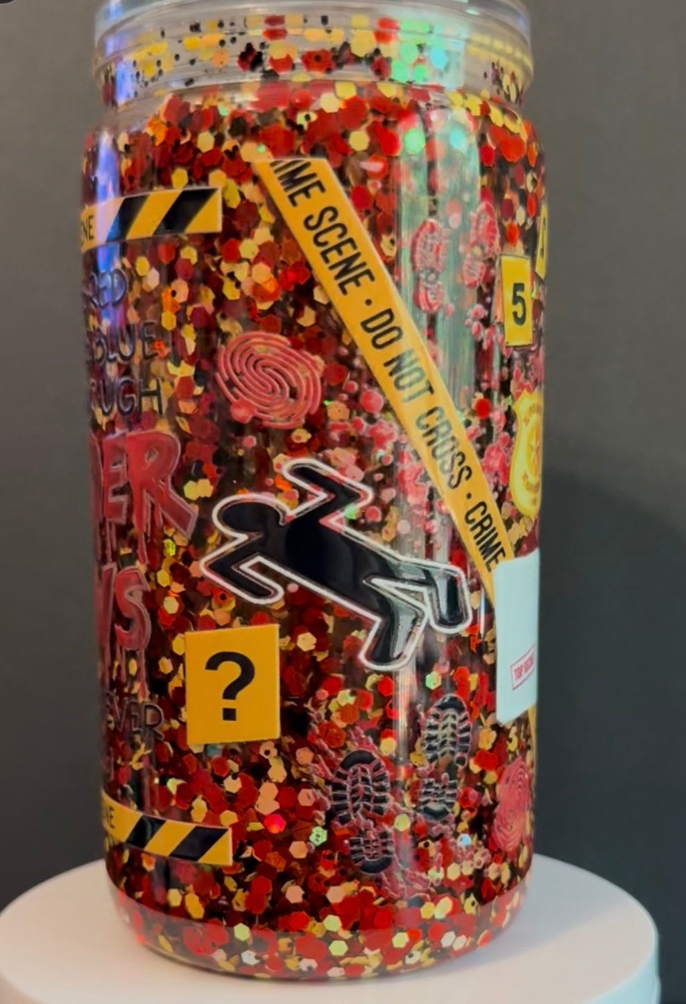 16oz Acrylic Snow Globe Cup