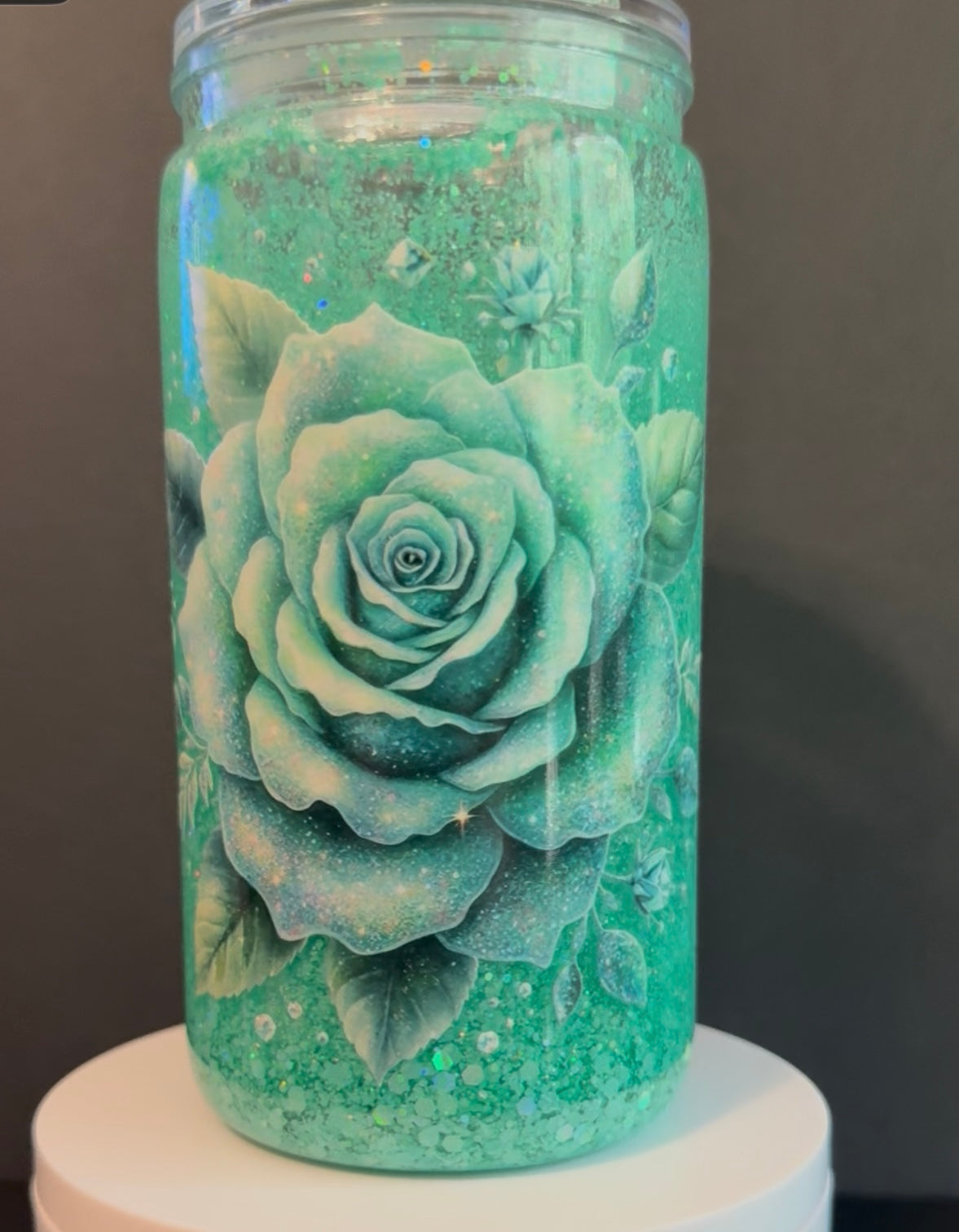 16oz Acrylic Snow Globe Cup