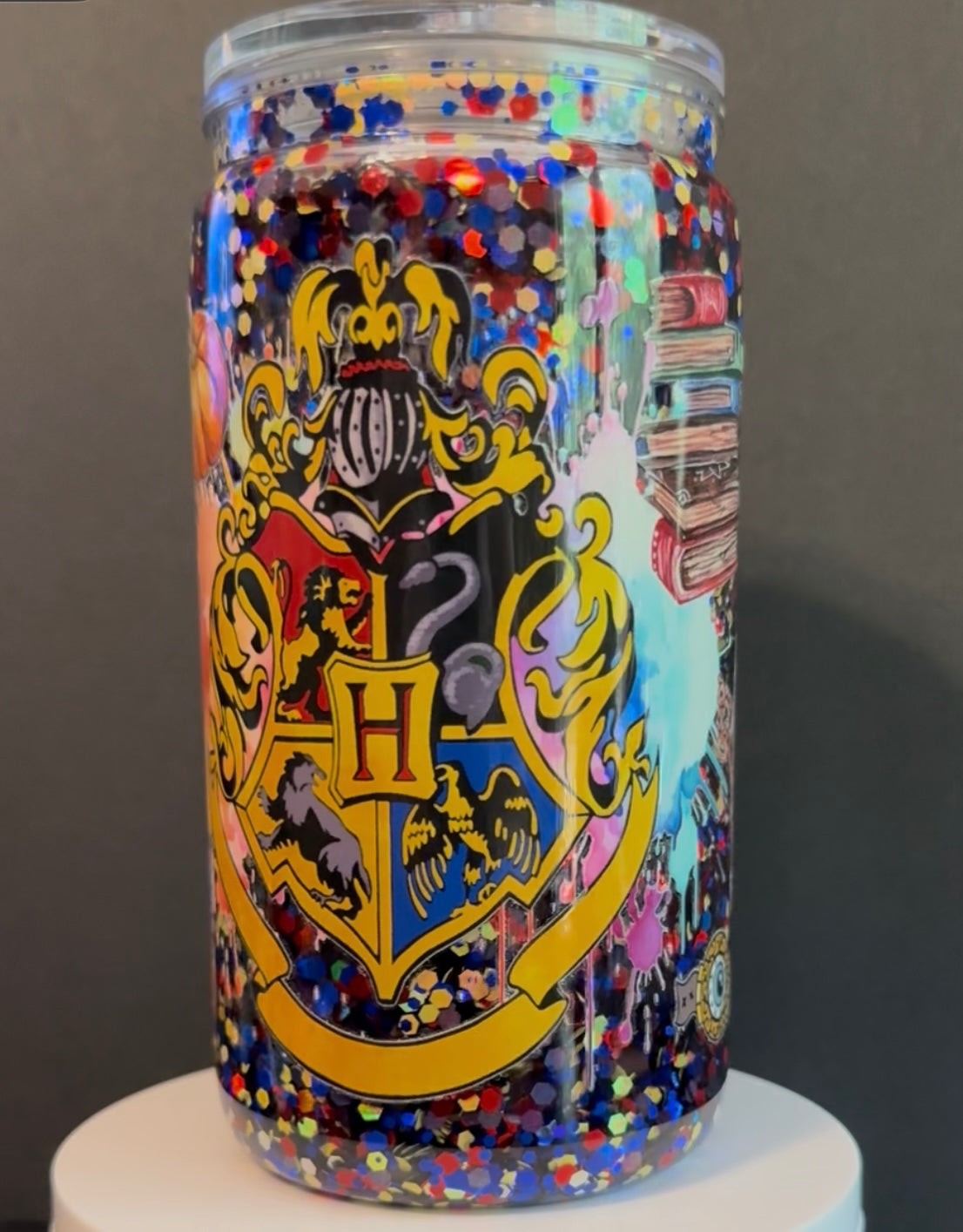 16oz Acrylic Snow Globe Cup