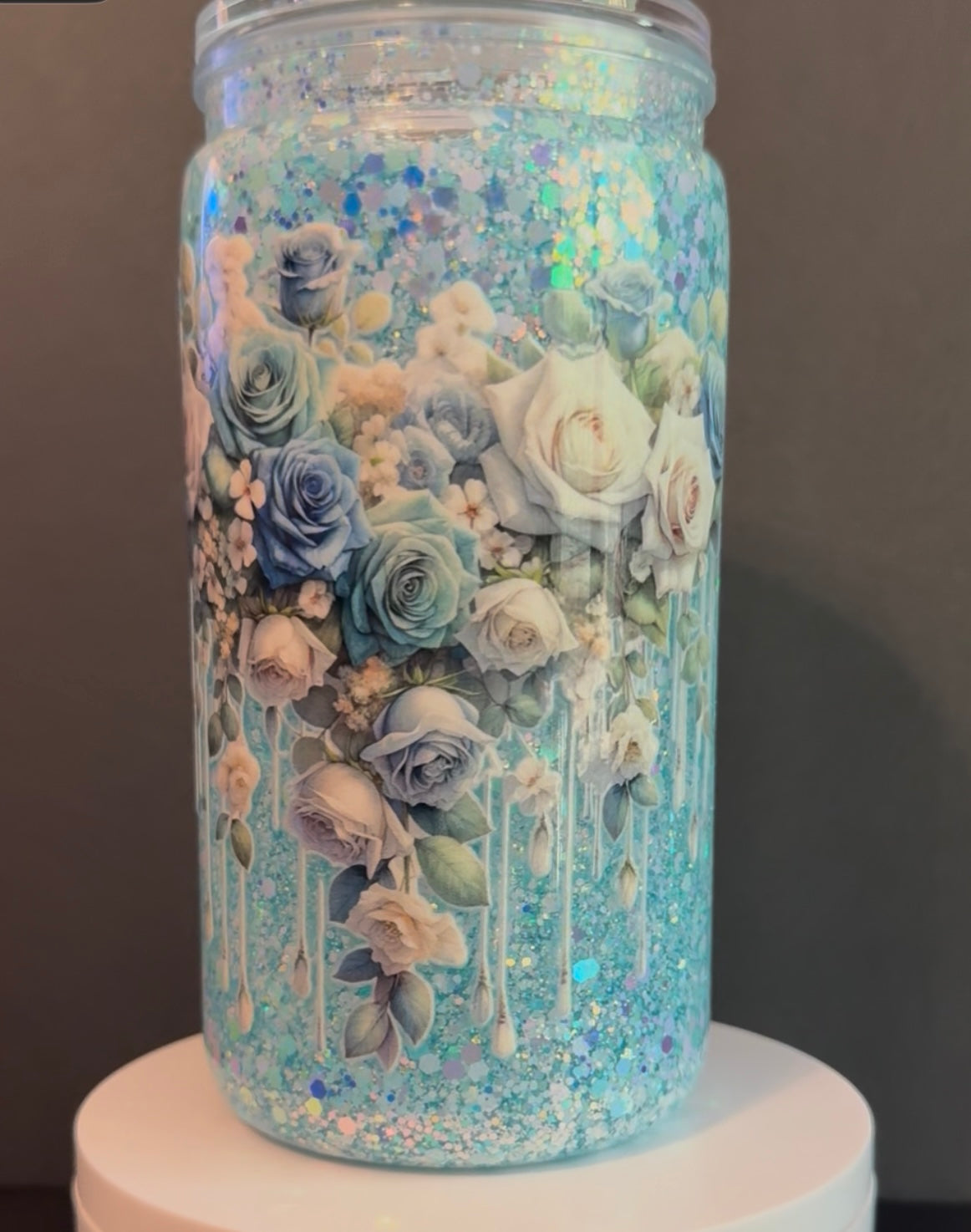 16oz Acrylic Snow Globe Cup