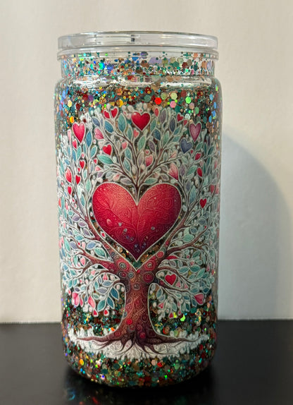 16oz Acrylic Snow Globe Cup