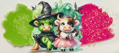 Vaca de las Highlands con margarita